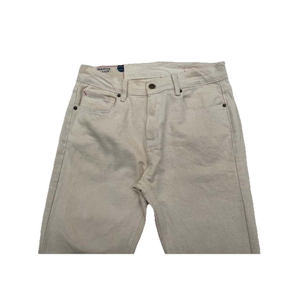 Marine Layer Original Slim Straight Leg‎ Pants Men's Size 32x30 Beige Huckberry